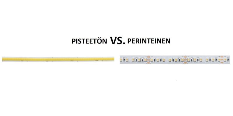 Pisteetön led nauha vs perinteinen led nauha