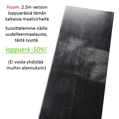 Alumiiniprofiili led nauhalle seinään 2500x17x49mm kahteen suuntaan, musta Alumiiniprofiili led nauhalle seinään 2500x17x49mm kahteen suuntaan, musta