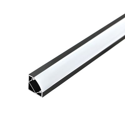 Alumiiniprofiili led nauhalle 2000x18x18mm, pinta-asennettava, 45 kulma, musta