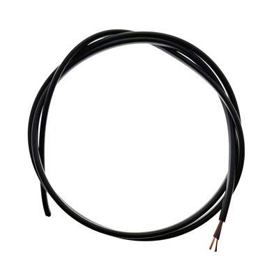 1m kalustekaapeli, kaksinapainen, 2x0,5mm², musta 1m kalustekaapeli, kaksinapainen, 2x0,5mm², musta