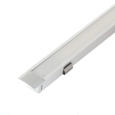 MINI Alumiiniprofiili SOLO led nauhalle, 2 metriä, upotettava, kapea, harjattu alumiini MINI Alumiiniprofiili SOLO led nauhalle, 2 metriä, upotettava, kapea, harjattu alumiini