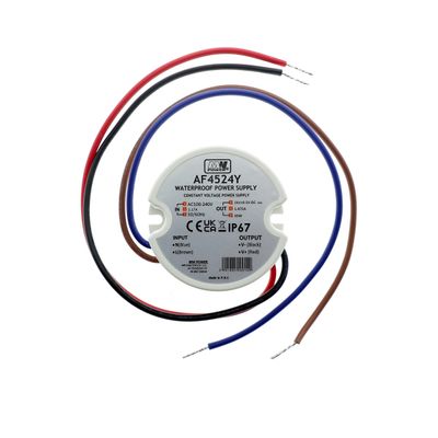 LED muuntaja kojerasiaan 24V, 45W, IP67