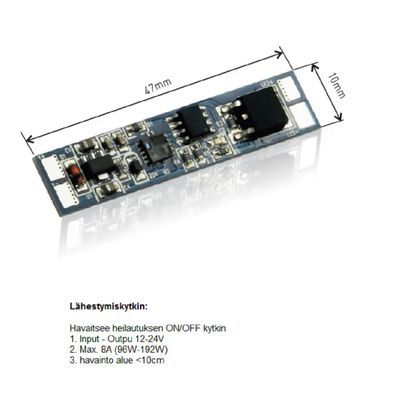 LED valonauhan HEILAUTUSKYTKIN, 12V-24V LED valonauhan HEILAUTUSKYTKIN, 12V-24V