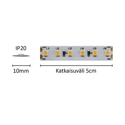 Mittatilattava LED nauha HELMI, 4000K, 24V, 14,4W/m, IP20, CRI94 Mittatilattava LED nauha HELMI, 4000K, 24V, 14,4W/m, IP20, CRI94