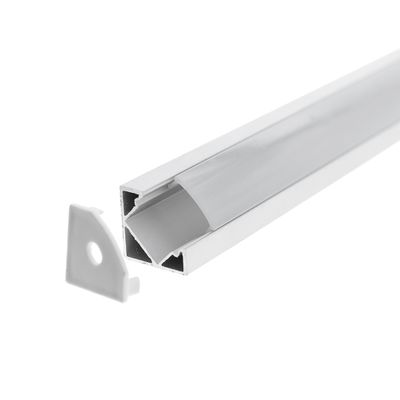 Alumiiniprofiili led nauhalle 2500x18x18mm, pinta-asennettava, 45 kulma, harjattu alumiini