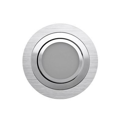 LED alasvalo - PYÖREÄ R033, CCT IP44, 2700-4000-5600K säädettävä, himmennettävä ja suunnattava 9W, harjattu alumiini CRI91