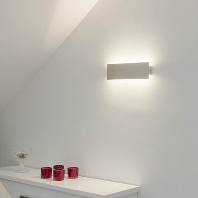 LED SEINÄVALAISIN STRAIGHT 300, 3000K, 6,5W, CRI80, IP44, harjattu alumiini