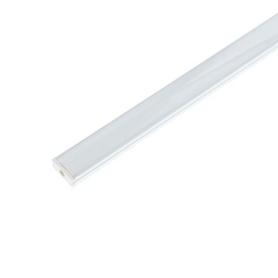 Alumiiniprofiili led nauhalle 8x17x3000mm matala, pinta-asennettava, harjattu alumiini