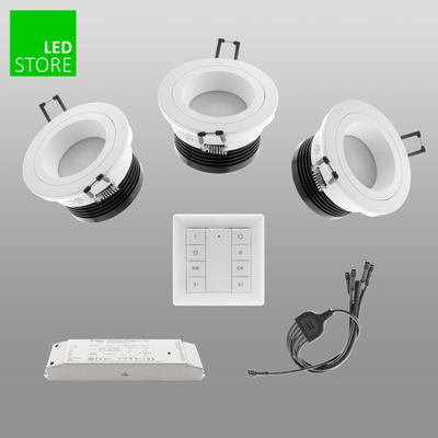 R023 CCT LED alasvalo 3 kpl SETTI langattomalla ohjauspainikkeella