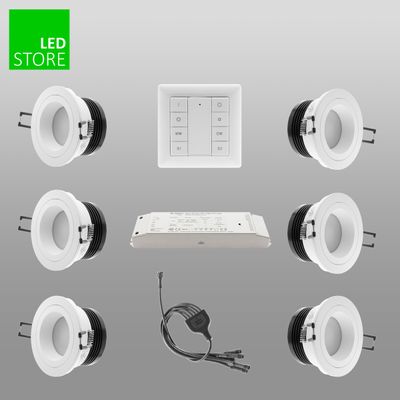 R023 CCT LED alasvalo 6 kpl SETTI langattomalla ohjauspainikkeella