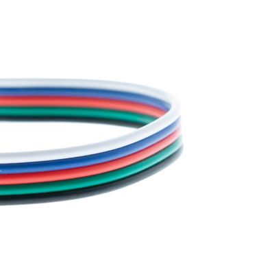 1m viisisäikeinen 5x0,32mm2  kalustekaapeli RGB+W-nauha-asennuksiin