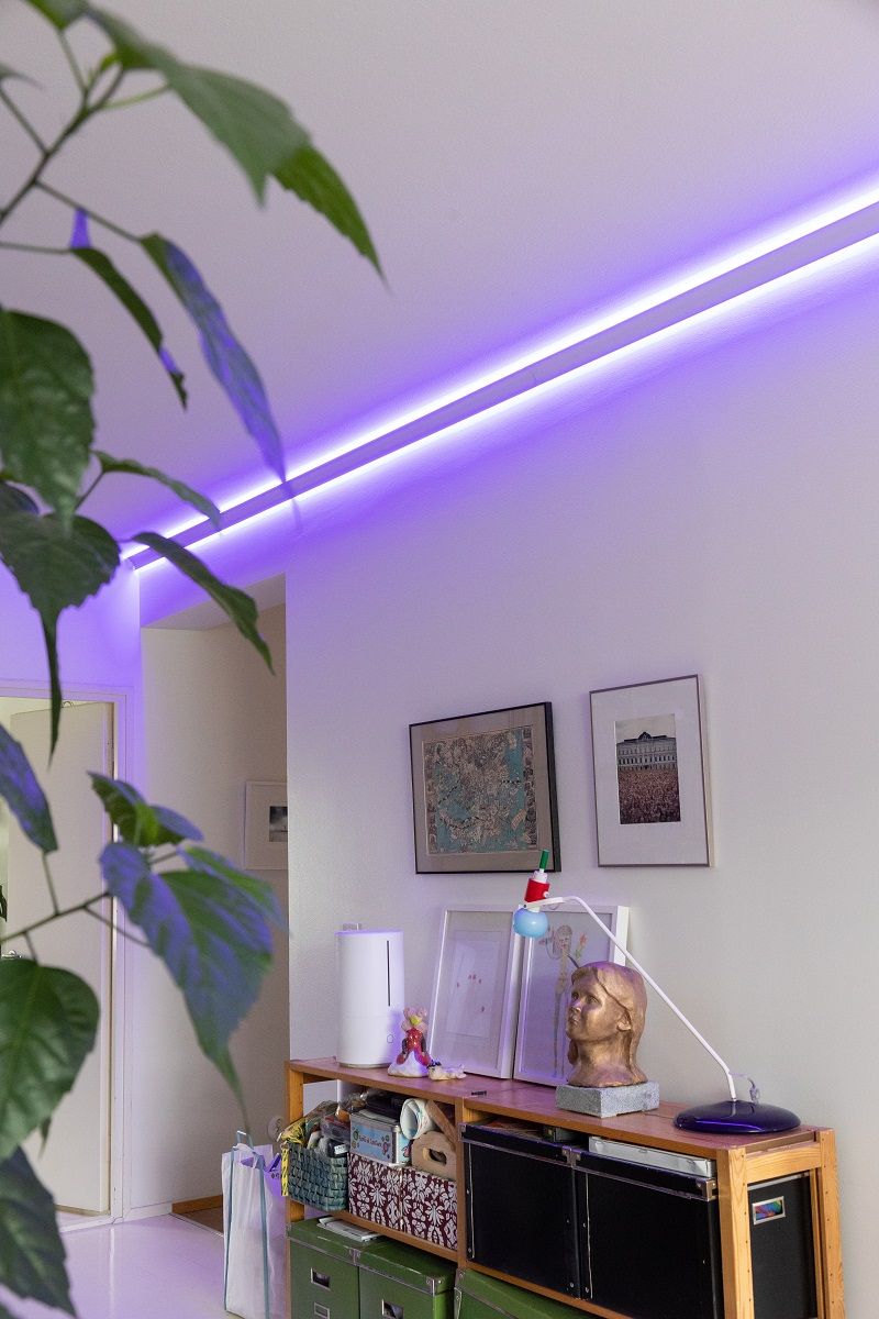 RGB+CCT led nauhalla tunnelman muuttaminen on helppoa.
